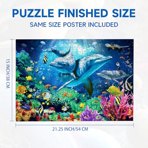 Nattork Jigsaw Puzzles 500 Pieces for Adults（Age 14+）, Families (Sea World) Pieces Fit Together Perfectly - size: Sea - 500pcs
