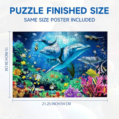 Nattork Jigsaw Puzzles 500 Pieces for Adults（Age 14+）, Families (Sea World) Pieces Fit Together Perfectly - size: Sea - 500pcs