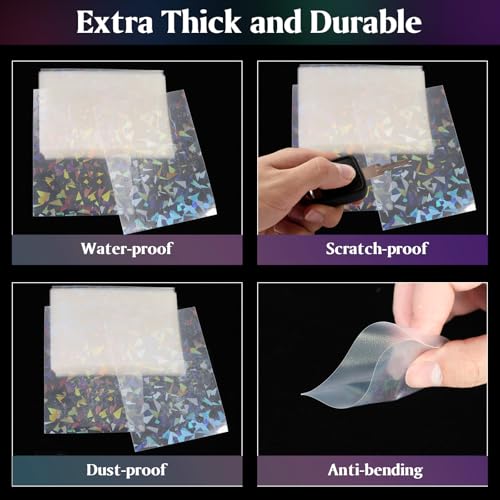 DEDC MTG Card Sleeves 200CT (Firework+Broken Stone) Holographic Front & Matte Finish Back Smooth Shuffle Standard Size 4 Mil Tear Resistant Art Cards Sleeve for Magic The Gathering - style: Front Holographic Back Clear Matte