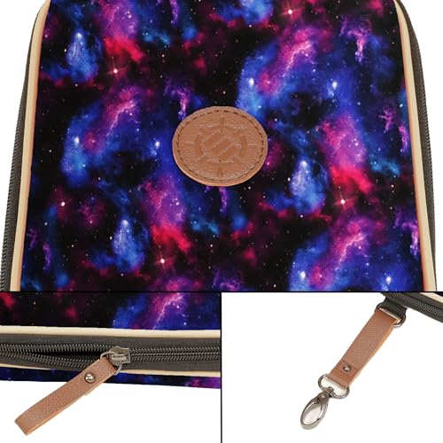 ENHANCE Designer Edition Dice Tray - Stylish Dice Case and Dice Holder for 28+ Dice with EVA Shell Protection - Dice Rolling Tray with Removable Dice Holder for DnD, Other RPG Games (Galaxy) - color: Galaxy
