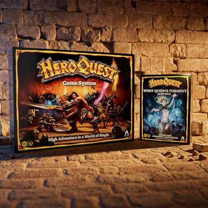 Avalon Hill HeroQuest Spirit Queen's Torment Quest Pack, Requires HeroQuest Game System to Play, Dungeon Crawler Games, Ages 14+, 2-5 Players, Strategy Games