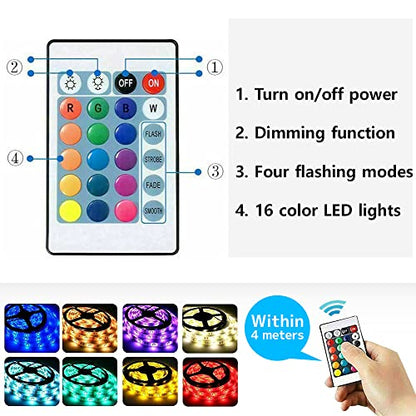 DC 5V 24 Key IR Remote Controller with 1m USB Inline IR Controller for 5050 2835 RGB LED Light Strip