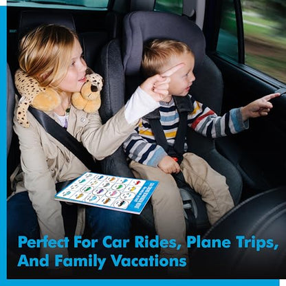 Road Trip Game Pad, 5 Games in 1 (Farm Animals, Car Colors, Buildings, Traffic Signs, Vehicles Scavenger Hunt Bingo), Pen Pencil Paper Game, Plane Trip/ Car Travel/Getaway Activity Pad for Kid, Adult - style: Scavenger hunt bingo