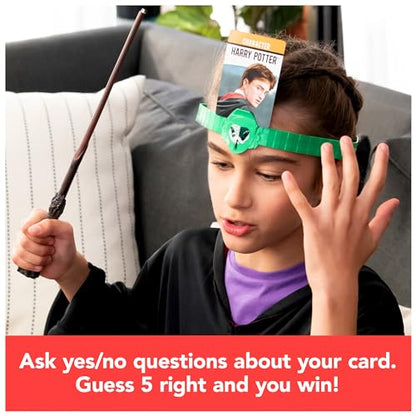Hedbanz, Harry Potter Wizarding World 2022 Edition with New Cards Family Board Game Gift Toy Merchandise Books Movies Card Game House Headbands, for Adults & Kids Ages 6 and up - style: Wizarding World Hedbanz