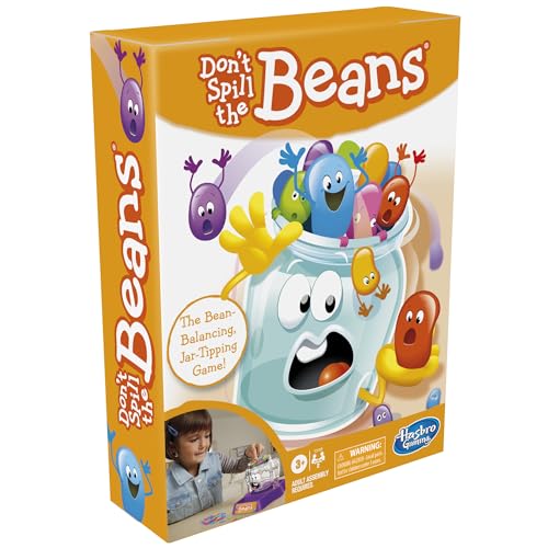 Hasbro Gaming Don't Spill The Beans Game for Kids, Easy and Fun Balancing Game for Children Ages 3 and Up, Easter Gifts for Boys and Girls, Preschool Games for 2 Players, Kids Board Games - size: 7.875 x 2.5 x 10.5 inches