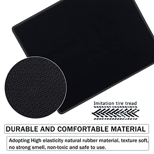 SaiTech IT 10-Pack Mouse Pads Bulk, Stitched Edges, Non-Slip Base | 2mm Cloth Surface, Waterproof, Anti-Slip Rubber Base, 8.66 x 7.1 in, Wired & Wireless Mouse Compatible - color: Black-10 Pack