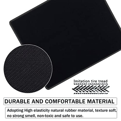SaiTech IT 10-Pack Mouse Pads Bulk, Stitched Edges, Non-Slip Base | 2mm Cloth Surface, Waterproof, Anti-Slip Rubber Base, 8.66 x 7.1 in, Wired & Wireless Mouse Compatible - color: Black-10 Pack