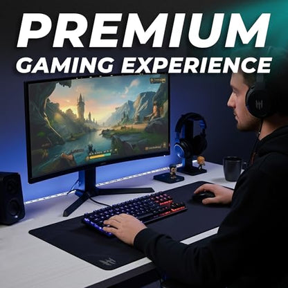 TECWARE Phantom+ 87 Mechanical Gaming Keyboard | RGB LED Backlit | Hot Swappable Wraith Red Switches | 87 Key TKL Layout | Thocky Sound Profile | Detachable USB-C Wired | Black - color: Red Switch