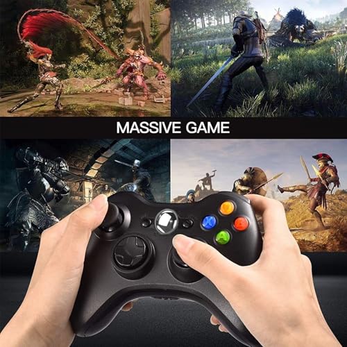 USonline911 USB Wired Controller Replacement for Xbox 360 Joypad Vibration Gamepad Joystick for PC Controller for Windows 7/8 / 10(Black