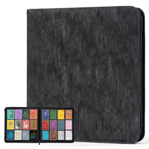 Card Binder 12 Pocket,Premium 720 Double Sided Pocket Collection Binder,Wear Resistant,Retro Vertical Grain PU,Side Loading Card Album for MTG,TCG,Yugioh,Game & Sports Cards,Black - color: Black, size: 12 Pocket 720