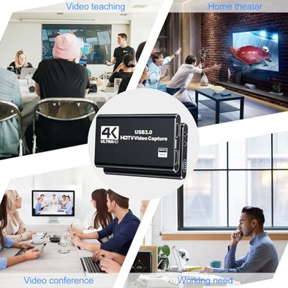 dobestyou 4K Capture Card Black for Streaming, Recording & Gaming – HDMI Video Capture Device with USB 3.0, 1080p 60fps, Plug & Play,Zero Latency for PS5, Xbox, Switch, OBS, PC, Mac - size: Capture Card With Hdmi Cable-Black
