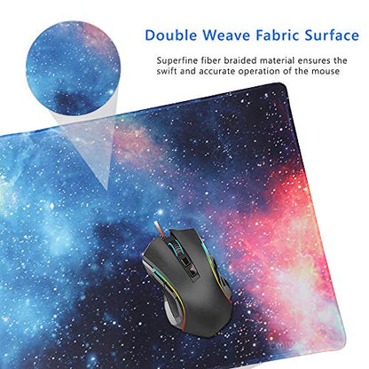XXL Professional Large Mouse Pad & Computer Game Mouse Mat (35.4x15.7x0.1IN, 90x40 sky002) - color: 90x40 sky002, size: 35.4x15.7x0.1IN