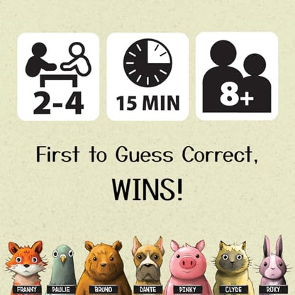 Gamewright - Deduckto – Logic & Deduction Card Game for Kids & Families | Fast‑Playing Mystery Game | 2–4 Players Ages 8+ | Family Game Night Fun
