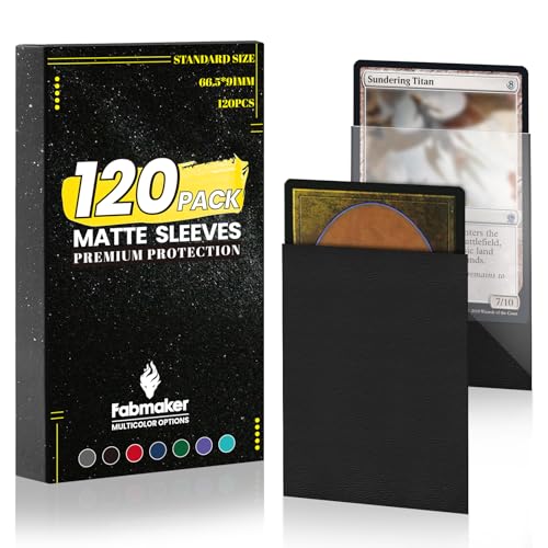120Pack Card Sleeves for Trading Cards,Matte Card Sleeves Deck Card Covers | Deck Card Protectors, Standard Perfect Shuffling Fit for Baseball Card,Sports Cards,Game Card, 66x91mm, Black - color: Black, size: 120 pack Card Sleeves