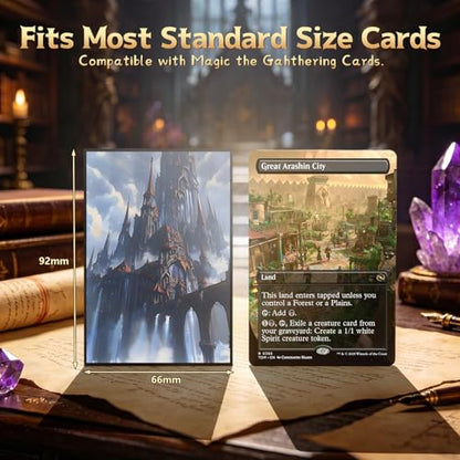 MTG Card Sleeves -Thundering Falls- Surveil Lands - Ultra Clear Front & Matte Finish Back, 100 Count Standard Size Matte Art Sleeve for Magic the Gathering - color: Thundering Falls