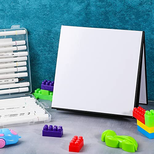 Zhanmai 4 Pcs Folding Blank Game Board 17 x 17 Inch Make Your Own Game Board, Quad Fold Dry Erase Blank Games Boards for School Classroom DIY Games Activities, 4 Folders - style: 17 x 17 in
