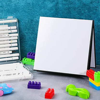 Zhanmai 4 Pcs Folding Blank Game Board 17 x 17 Inch Make Your Own Game Board, Quad Fold Dry Erase Blank Games Boards for School Classroom DIY Games Activities, 4 Folders - style: 17 x 17 in