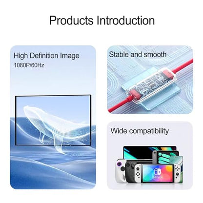 Capture Card USB C to USB-A/C 4K Video Capture Card USB 3.0, Supports 100W Fast Charging, Video Recording for Gaming, Streaming, Recording, Compatible with Switch, Steam Deck, iPad