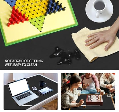 Large Tabletop Game Playmat,Poker Mat，Water and Stain Resistant Non-Slip Desk Mat,Mahjong Mat,Card and Roleplaying Games MAT Thick Stitched Edge Cushioned Rubber Mat(160 * 80cm*2mm) Black - color: Black, size: 160 x 80 x 0.2 cm