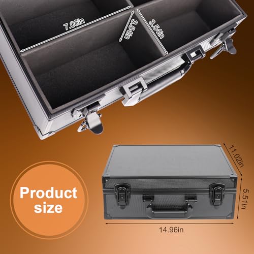 Toploader Storage Box for 3" x 4" 35pt Rigid Cards, 630+ Top Loaders Capacity, Trading Card Storage Hard Case, Sports Card Storage Box with Lock for Magnetic Card Holders,MTG Cards