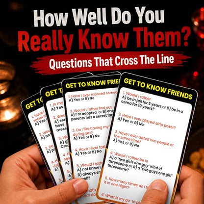 QUOKKA Card Games for Adults – Who Knows Me Better NSFW Edition – Party Game with 500+ Questions for Friends, Couples & Party Game Nights Ages 18+ - color: Party