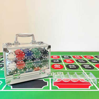 SEETOOOGAMES Poker Chip Tray Rack - Clear Acrylic Casino Chip Holder - Chips Storage Display Case for Texas Hold'em, Blackjack, Gambling, Poker Clubs, Parties or Home Casino Nights - 10 Pack - style: 10pieces-no lid