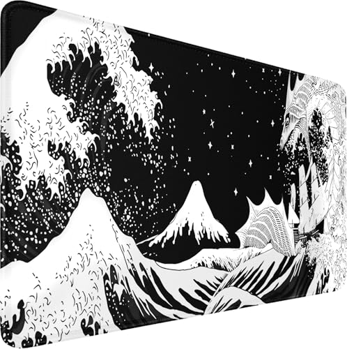 Gaming Mouse Pad, 31.5x15.7 inch Large Extended Computer Keyboard Mouse Mat, Water Resist Non-Slip Mousepad Rubber Base Long XXL Desk Mouse Pad for Gaming, Office & Home, Dragon - color: Dragon, size: 31.5L x 15.7W inches