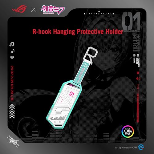 ASUS ROG Strix Arion Hatsune Miku Edition M.2 NVMe SSD Enclosure - USB-C 3.2 Gen 2 (10 Gbps), Screwdriver-Free, Aluminum-Alloy case, and Thermal Pads, 1 Year Warranty - size: White|Gaming ARGB|Miku Edition, style: ROG Arion