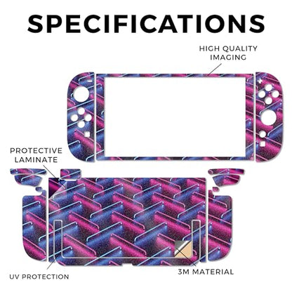 Glossy Glitter Gaming Skin Compatible with Nintendo Switch 2 Console Only - Neon Diamond - Premium 3M Vinyl Protective Wrap Decal Cover - Easy to Apply | Crafted in The USA by MightySkins - color: Neon Diamond, size: Switch 2 Console Skin Only, style: Glo