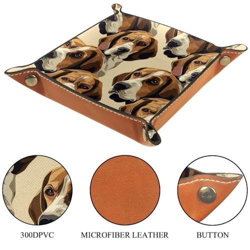 Beagle Dogs Dice Tray Dice Rolling Tray Folding Dice Holder for Dice Games, Like RPG, DND and Other Table Games - color: Multi 16