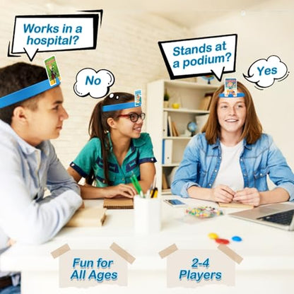 Headbands Game for Kids – Guessing Board Game to Boost Vocabulary, Critical Thinking, and Social Skills – Quick Question Family Game Night for 2–4 Players – Travel-Friendly Fun (Career Theme) - style: Career