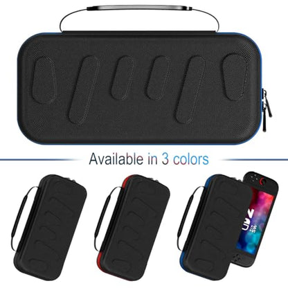ADVcer Switch 2 Carrying Case with 24 Game Card Cartridges and Large Zipper Pocket, EVA Hard Shell Portable Travel Protective Case for Nintedo Switch2 Handheld Console, Controller & Accessories (Blue) - color: Blue