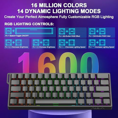 WIN60 HE 60% Mechanical Keyboard Wired, Hall Effect Gaming Keyboard Magnetic Switch Hot Swappable, Adjustable Actuation Rapid Trigger 8000Hz Polling Rate, RGB Keyboard - color: WIN60 Side-printed Black