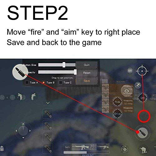 FSIGOM Mobile Controller,Aim Keys L1R1 and Gamepad Knives Out/Rules of Survival,Cellphone Game Trigger,Battle Royale Sensitive Shoot (Mobile Game Controller E) - color: Mobile Game Controller E