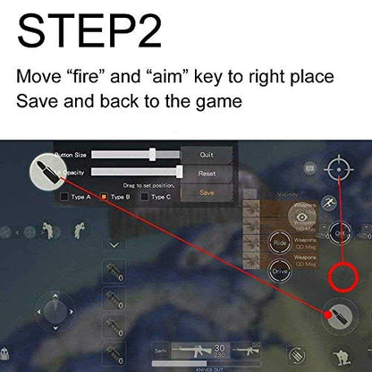 FSIGOM Mobile Controller,Aim Keys L1R1 and Gamepad Knives Out/Rules of Survival,Cellphone Game Trigger,Battle Royale Sensitive Shoot (Mobile Game Controller E) - color: Mobile Game Controller E