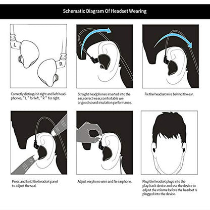 KZ ZS10 PRO in Ear Monitor Headphones, 4BA+1DD 5 Hybrid Driver Gaming Earbuds Wired Earphones, HiFi Clarity Sound Immersive Bass IEMs for Gaming Musicians Singers Audiophiles (Blue with Microphone) - color: Blue, style: with mic