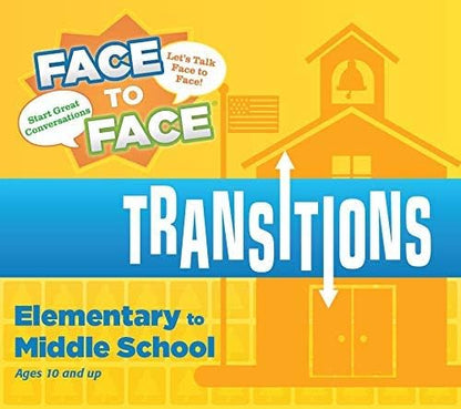 Face to Face Transitions - Elementary to Middle School Conversation Game, Conversation Starters for Students, Parents, and Teachers, 96 Scenario Cards, Ages 10+