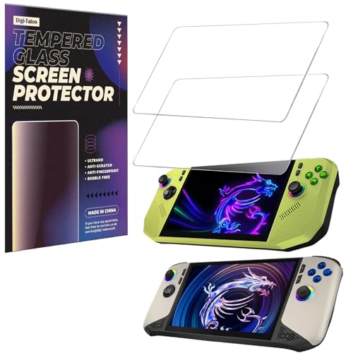 [UltraHD 2 Pack] 9H Tempered Glass Screen Protector Compatible with 2025 MSI Claw A8/ Claw 8 AI+ A2VM Handheld Game Console (8 inch), Anti-Scratch, Anti-Fingerprint, Bubble-Free - color: Glossy