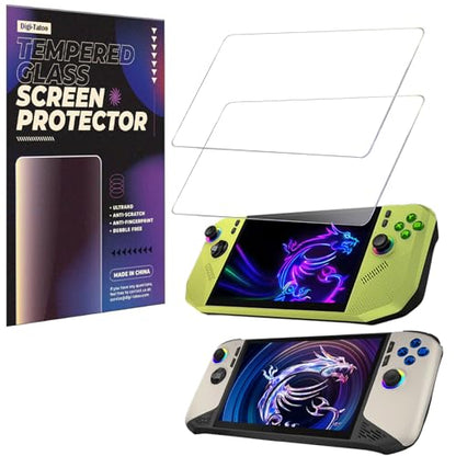 [UltraHD 2 Pack] 9H Tempered Glass Screen Protector Compatible with 2025 MSI Claw A8/ Claw 8 AI+ A2VM Handheld Game Console (8 inch), Anti-Scratch, Anti-Fingerprint, Bubble-Free - color: Glossy