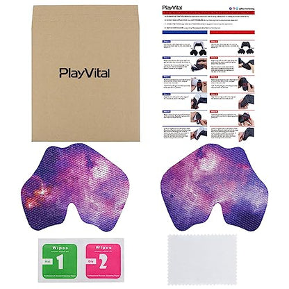 eXtremeRate PlayVital Anti-Skid Sweat-Absorbent Controller Grip for ps5, Professional Textured Soft Rubber Pads Handle Grips for ps5 Controller - Nebula Galaxy - color: Nebula Galaxy