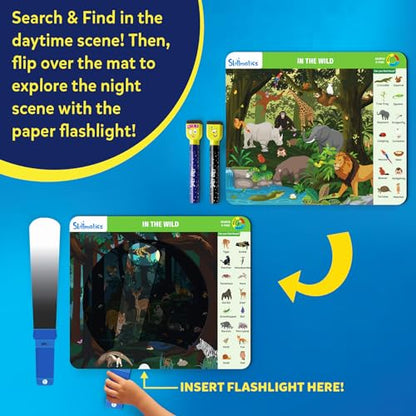Skillmatics Preschool Learning Activity – Search and Find, Flashlight Magic | Educational Game for Kids, Toddlers Who Love Toys, Art & Craft Activities, Screen-Free, Gift for Girls and Boys Ages 3-6 - style: Search & Find Flashlight Magic