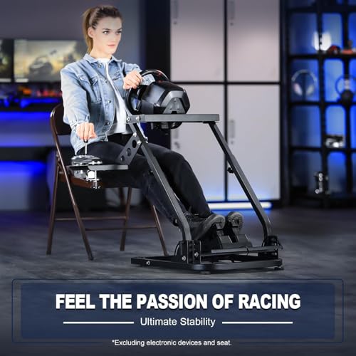 Marada G29 Racing Wheel Stand Height Adjustable Foldable Made of Carbon Steel, Can Install Both Shifter and Handbrake,Racing wheel, Support for Logitech G25 G27 G920,Thrustmaster T300RS