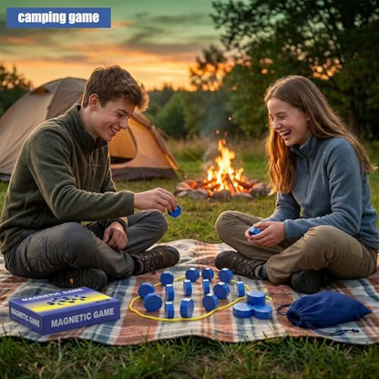 Magnet Chess Game Magnet Game with String for Easter Basket Stuffers Family Games Night, Great Fun Puzzle Strategy Games for Family & Party, Camping Tops, Game Collections
