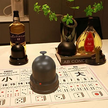 Automatic Lucky Dice Roller Cup Set with 5 Dices for Family Friends Party Games EK1883 (Pack of 2) - size: Medium (Pack of 2)