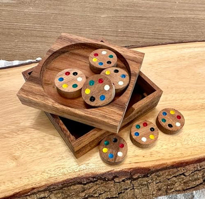 Circles Color Match challenging Wooden IQ Puzzle Fun Play Brain Teaser Game for Adults and Teens - style: Circles Color Match