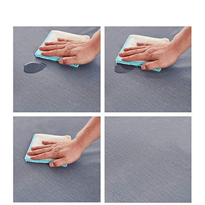 NLMUVW Dark Grey Square Vinyl Tablecloth Heavy Duty, 100% Waterproof Small PVC Table Cover Oil Prood Wipe Clean Table Cloth for Kitchen Dining Picnic, 42 x 42 inch - color: Dark Grey, size: 42" x 42" (Square)