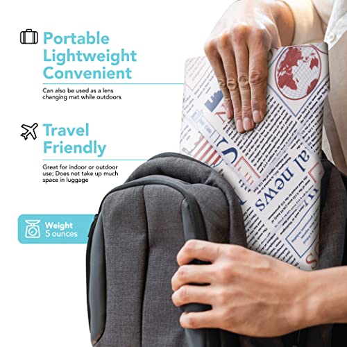Foto&Tech Flexible Magic Cloth Wrapper, Anti-Scratch Camera Lens Book Wrap Travel Case, Compatible with DSLR Camera Lens Laptop Smartphone Tablet Gaming Consoles - color: White, size: 16.50 x 16.50 Inch