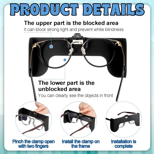 1 Pcs View Limiting Device Clip On Cloud-Overs Visors Attaches View Limiting Device Aviation Training Supplies with Soft Case(Black) - color: Black
