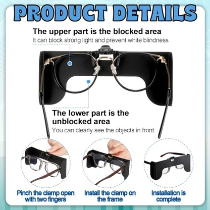 1 Pcs View Limiting Device Clip On Cloud-Overs Visors Attaches View Limiting Device Aviation Training Supplies with Soft Case(Black) - color: Black