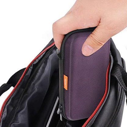 Hard EVA Carrying Case - GLCON Protective Electronic EVA Storage Case for Power Bank, Charger, Earbuds, Cell Phone, Battery - Portable Small Travel Bag with Mesh Inner Pocket + Zipper Enclosure - color: Purple